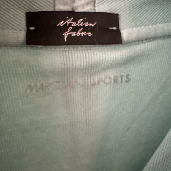 Marc Cain Sport Turquoise Long Sleeve V-Cross front Top Size N1 (US 4) NWT - Picture 3 of 5